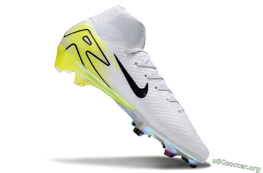 Nike Air Zoom Mercurial Superfly 10 Elite FG Football Boots - White/Black/Yellow 4