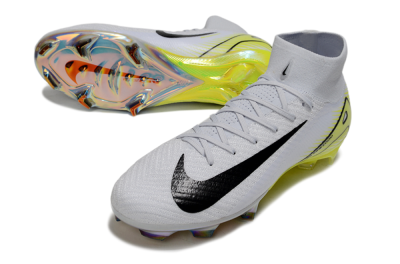 Nike Air Zoom Mercurial Superfly 10 Elite FG Football Boots - White/Black/Yellow