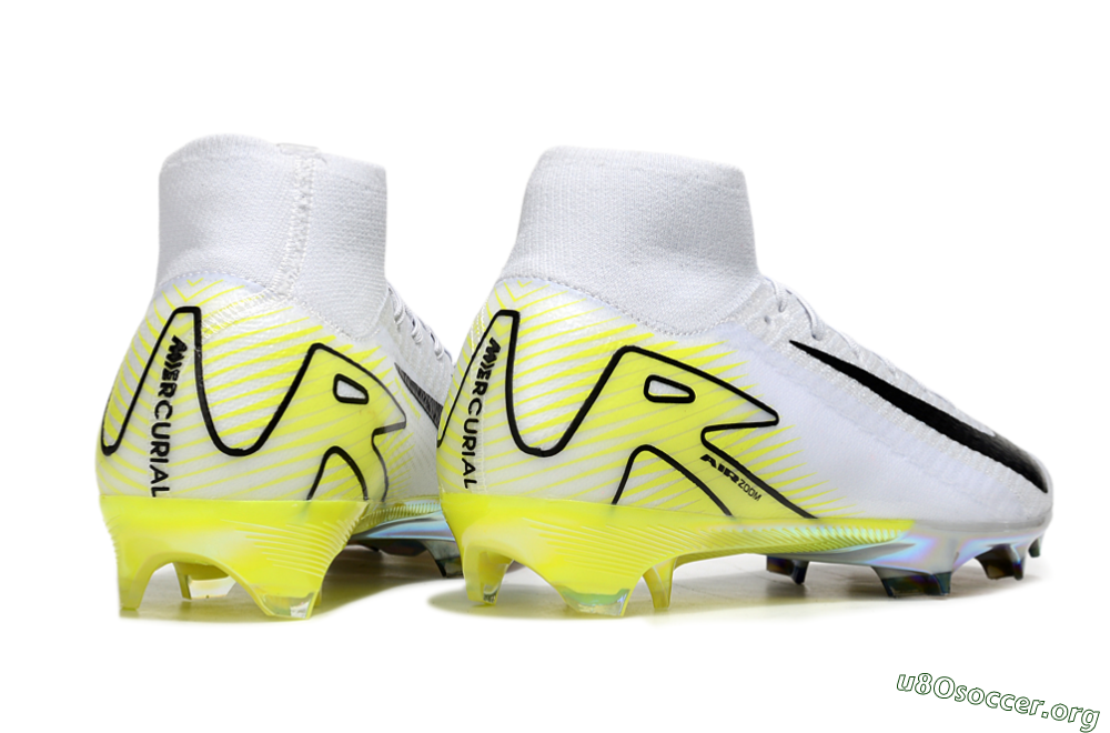 Nike Air Zoom Mercurial Superfly 10 Elite FG Football Boots - White/Black/Yellow 6