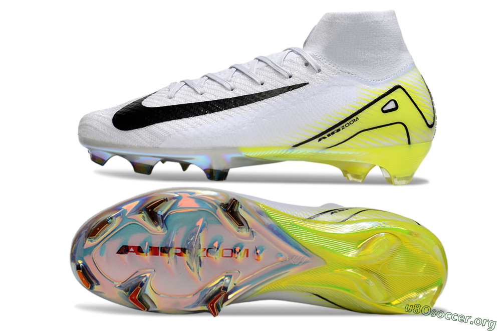 Nike Air Zoom Mercurial Superfly 10 Elite FG Football Boots - White/Black/Yellow 1