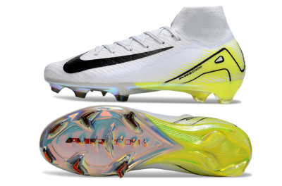 Nike Air Zoom Mercurial Superfly 10 Elite FG Football Boots - White/Black/Yellow