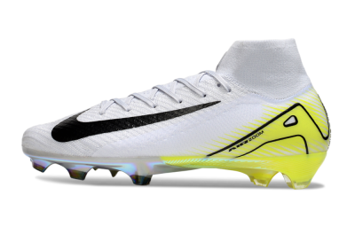 Nike Air Zoom Mercurial Superfly 10 Elite FG Football Boots - White/Black/Yellow
