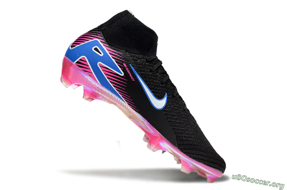 Nike Air Zoom Mercurial Superfly 10 Elite FG Football Boots - Black/White/Blue/Pink 4