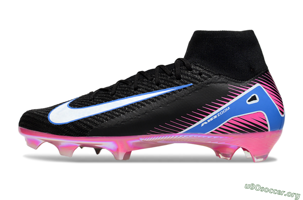 Nike Air Zoom Mercurial Superfly 10 Elite FG Football Boots - Black/White/Blue/Pink 3