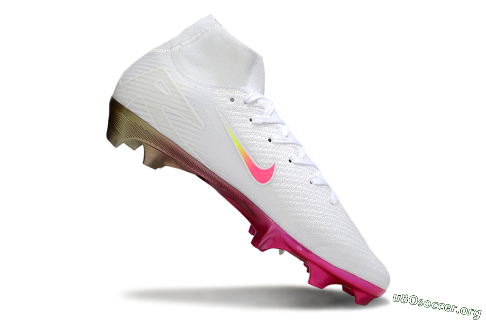 Nike Air Zoom Mercurial Superfly 10 Elite FG Football Boots - White/Pink/Yellow 4