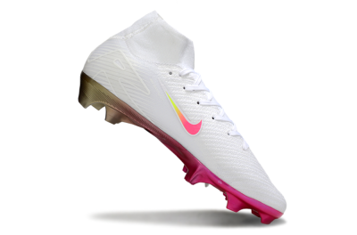Nike Air Zoom Mercurial Superfly 10 Elite FG Football Boots - White/Pink/Yellow