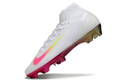 Nike Air Zoom Mercurial Superfly 10 Elite FG Football Boots - White/Pink/Yellow