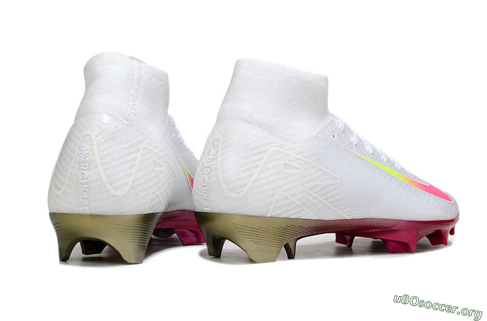Nike Air Zoom Mercurial Superfly 10 Elite FG Football Boots - White/Pink/Yellow 6
