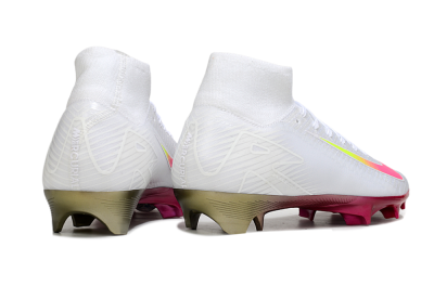 Nike Air Zoom Mercurial Superfly 10 Elite FG Football Boots - White/Pink/Yellow