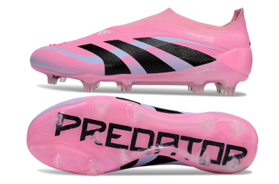 Adidas Predator 25 Elite Laceless FG Football Boots - Pink/Black/Blue