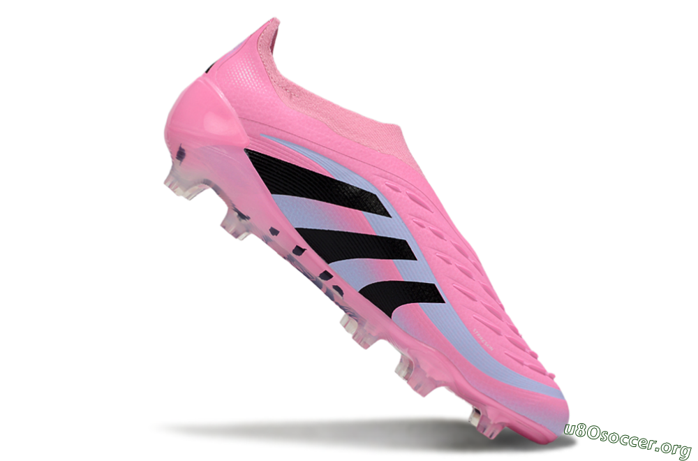 Adidas Predator 25 Elite Laceless FG Football Boots - Pink/Black/Blue 4