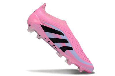 Adidas Predator 25 Elite Laceless FG Football Boots - Pink/Black/Blue