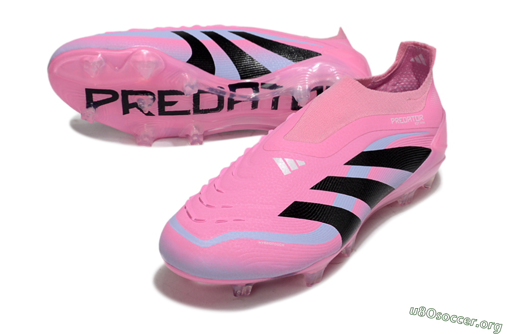 Adidas Predator 25 Elite Laceless FG Football Boots - Pink/Black/Blue 0