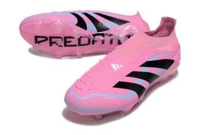 Adidas Predator 25 Elite Laceless FG Football Boots - Pink/Black/Blue