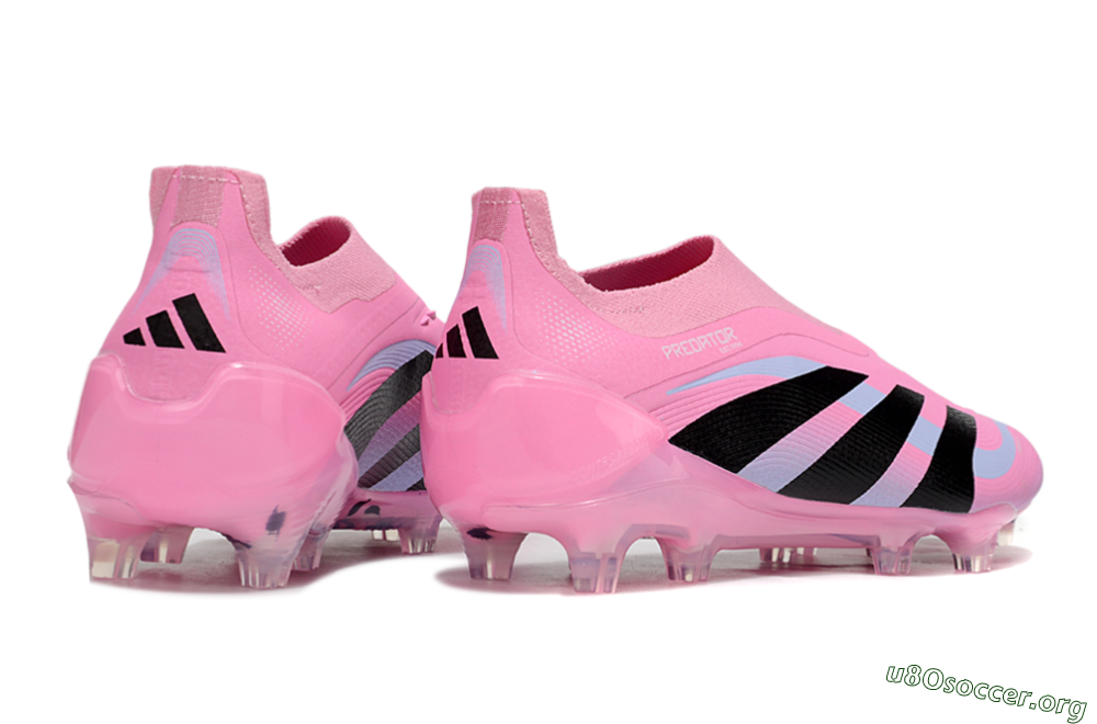 Adidas Predator 25 Elite Laceless FG Football Boots - Pink/Black/Blue 6