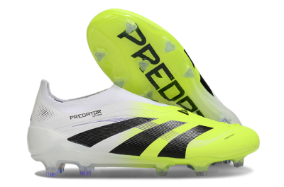 Adidas Predator 25 Elite Laceless FG Football Boots - Yellow/White/Black