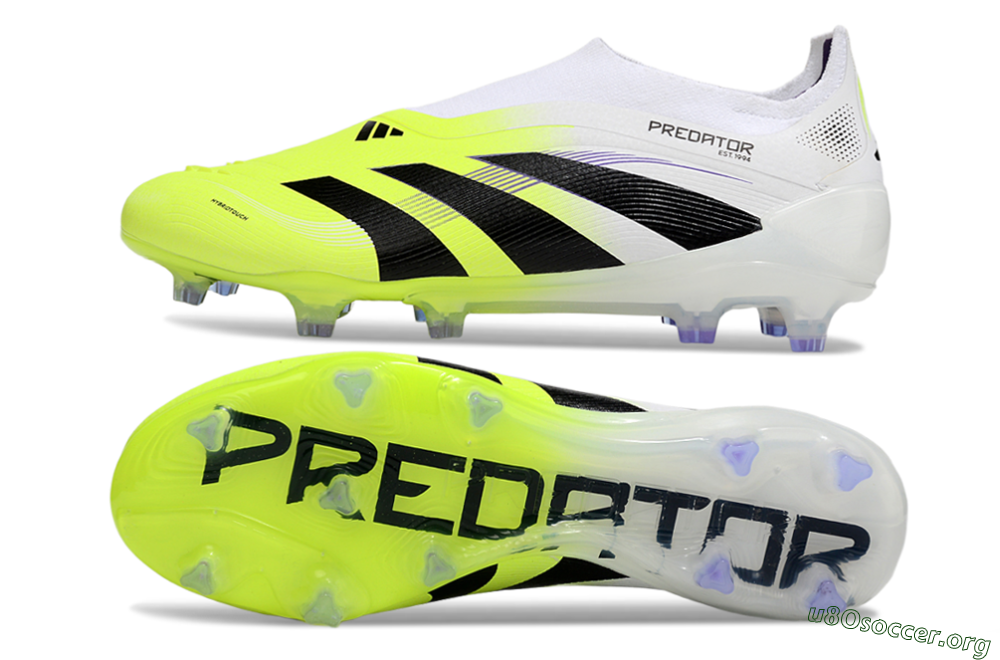 Adidas Predator 25 Elite Laceless FG Football Boots - Yellow/White/Black 1