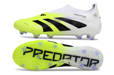 Adidas Predator 25 Elite Laceless FG Football Boots - Yellow/White/Black