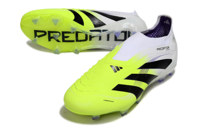 Adidas Predator 25 Elite Laceless FG Football Boots - Yellow/White/Black