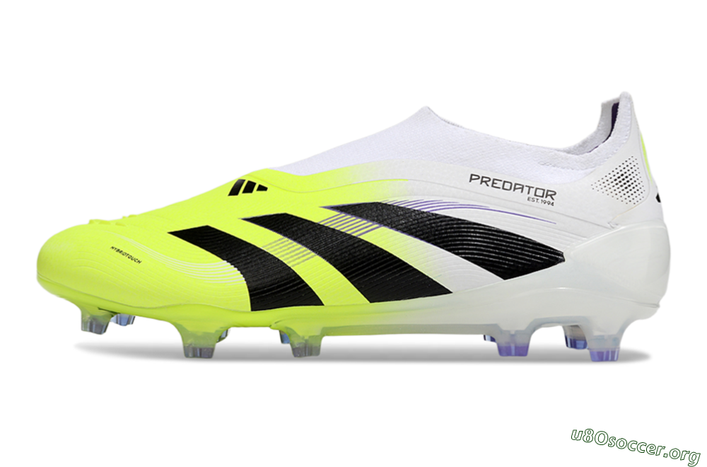 Adidas Predator 25 Elite Laceless FG Football Boots - Yellow/White/Black 3
