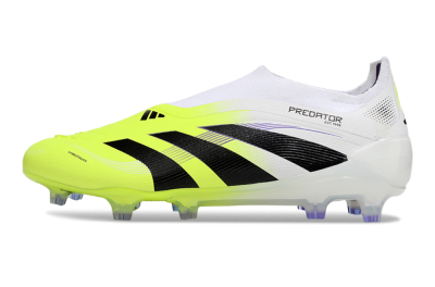 Adidas Predator 25 Elite Laceless FG Football Boots - Yellow/White/Black