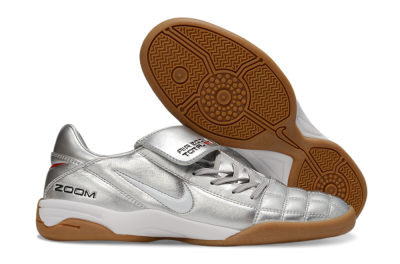 Nike Air Zoom Total 90 III IC Football Shoes - Silver/White