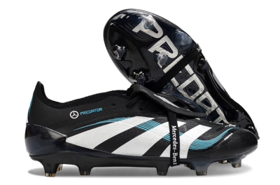 Adidas Predator 25 Elite Foldover Tongue FG Football Boots - Black/White/Jade