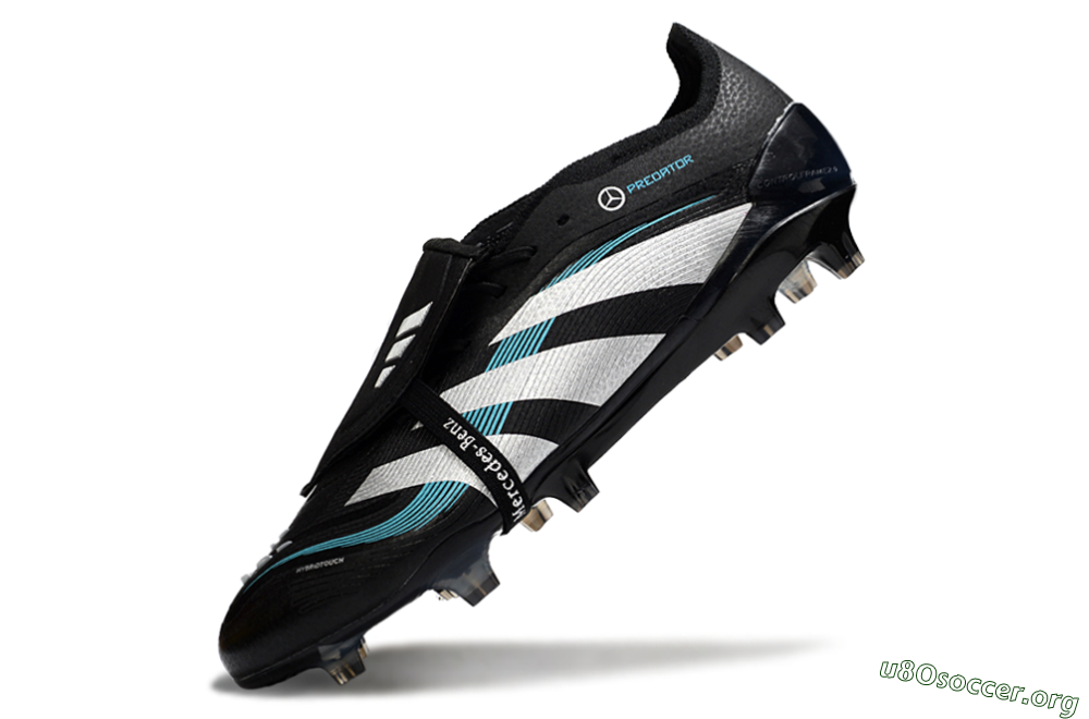 Adidas Predator 25 Elite Foldover Tongue FG Football Boots - Black/White/Jade 5