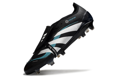 Adidas Predator 25 Elite Foldover Tongue FG Football Boots - Black/White/Jade