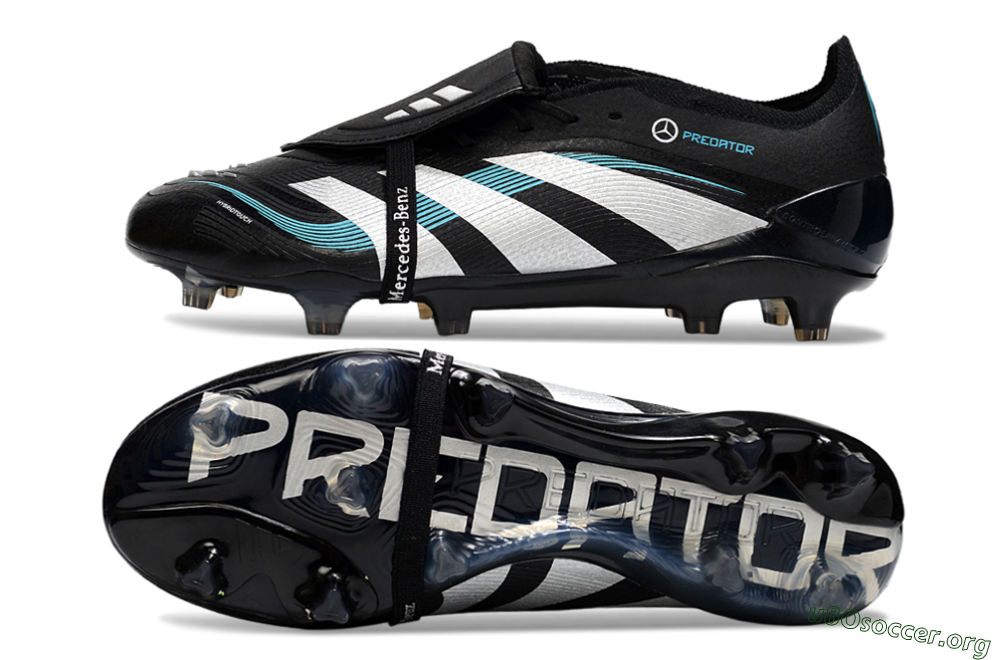 Adidas Predator 25 Elite Foldover Tongue FG Football Boots - Black/White/Jade 1