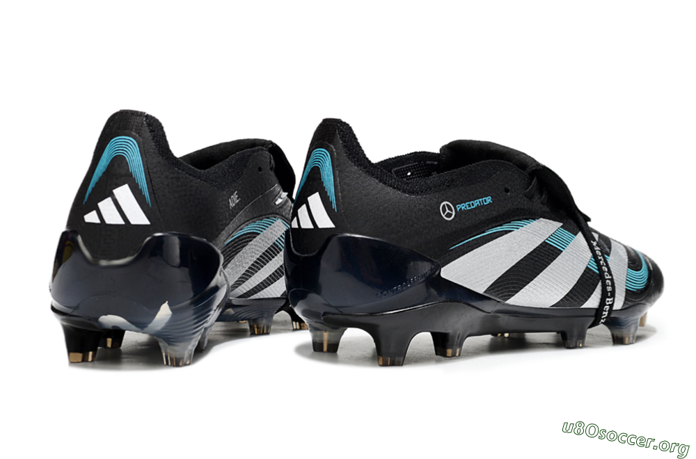 Adidas Predator 25 Elite Foldover Tongue FG Football Boots - Black/White/Jade 6