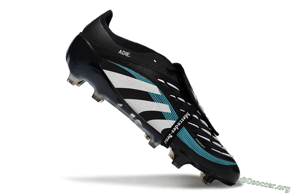 Adidas Predator 25 Elite Foldover Tongue FG Football Boots - Black/White/Jade 4