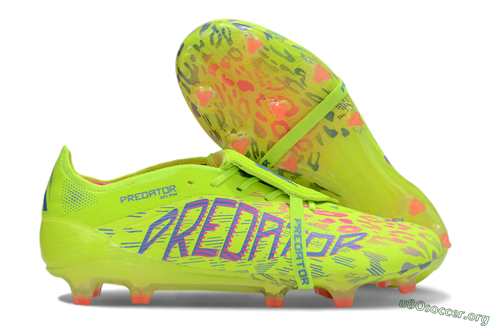 Adidas Predator 25 Elite Foldover Tongue FG Football Boots - Yellow/Blue/Red 2