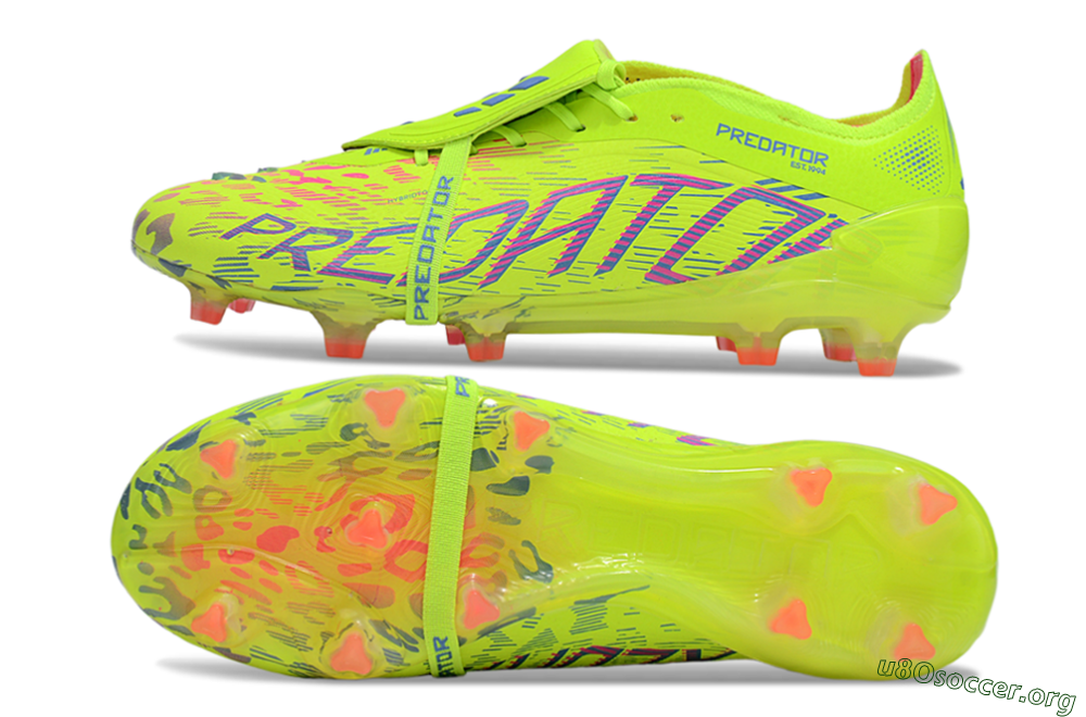 Adidas Predator 25 Elite Foldover Tongue FG Football Boots - Yellow/Blue/Red 1
