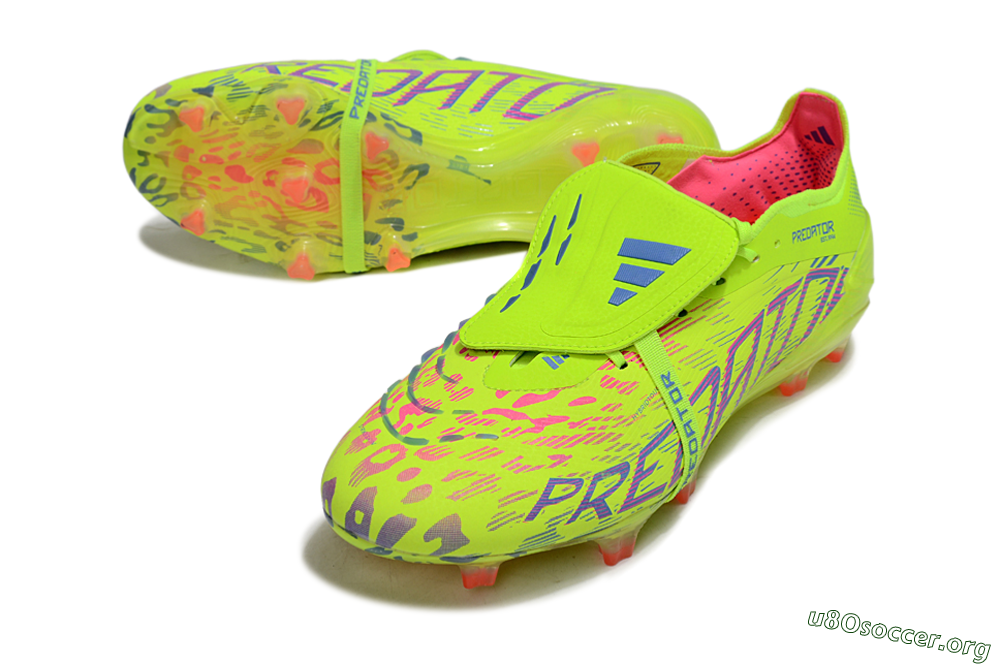 Adidas Predator 25 Elite Foldover Tongue FG Football Boots - Yellow/Blue/Red 0