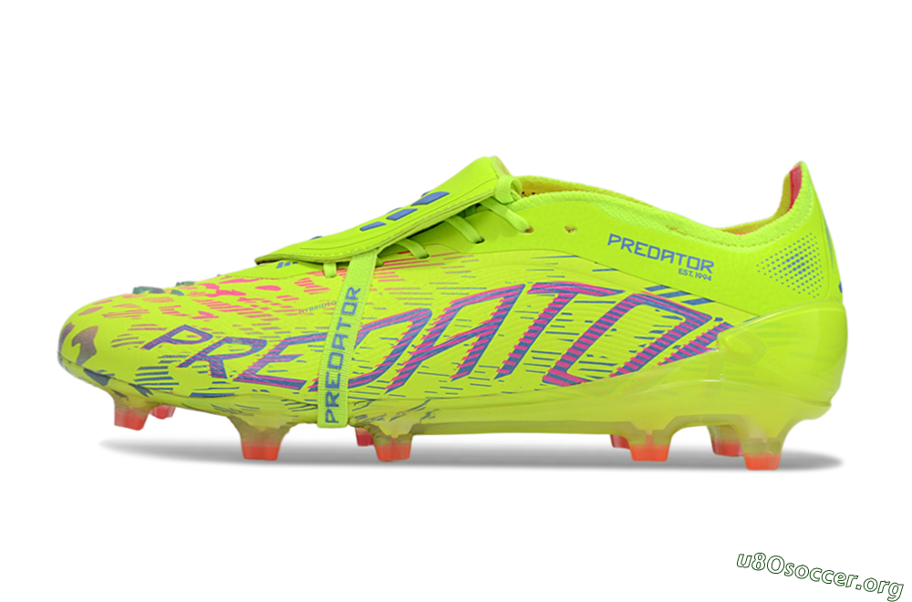Adidas Predator 25 Elite Foldover Tongue FG Football Boots - Yellow/Blue/Red 3