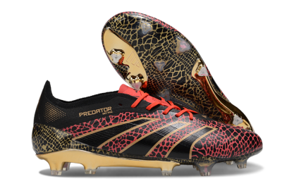 Adidas Predator 25 Elite FG Football Boots - Black/Red/Gold