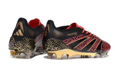 Adidas Predator 25 Elite FG Football Boots - Black/Red/Gold
