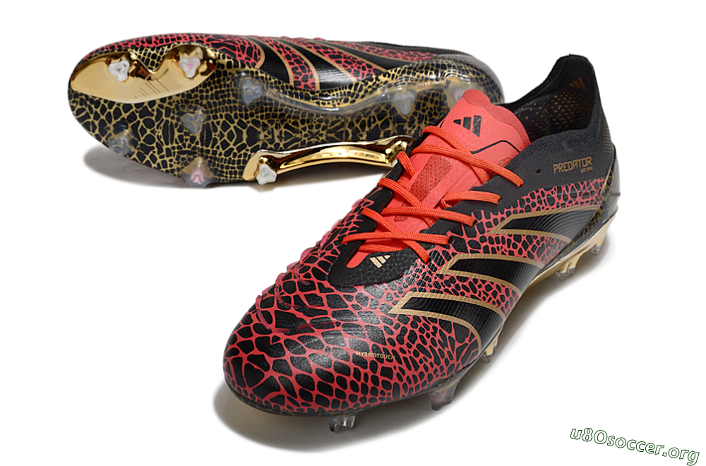 Adidas Predator 25 Elite FG Football Boots - Black/Red/Gold 0