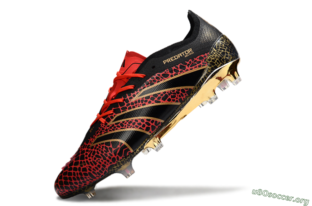 Adidas Predator 25 Elite FG Football Boots - Black/Red/Gold 5