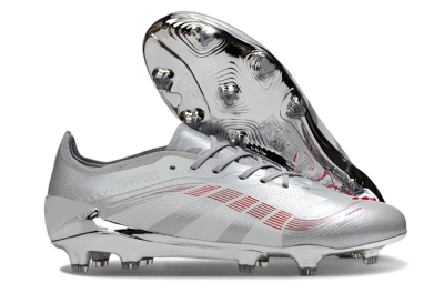 Adidas Predator 25 Elite FG Football Boots - Silver/Red