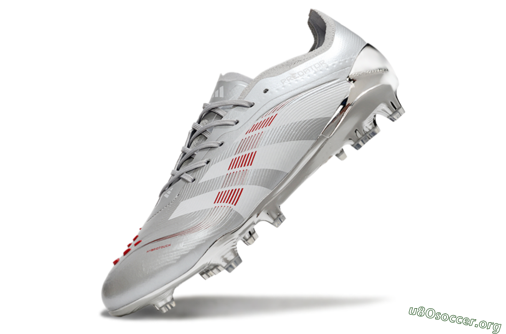Adidas Predator 25 Elite FG Football Boots - Silver/Red 5