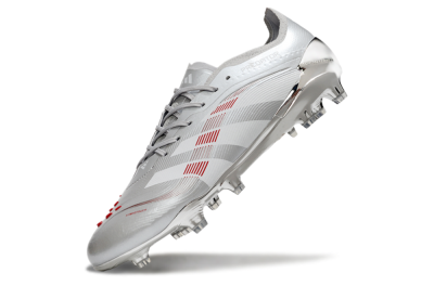 Adidas Predator 25 Elite FG Football Boots - Silver/Red
