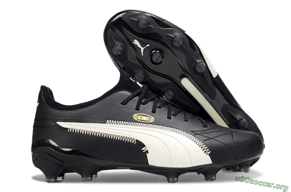 AOF x Puma King Ultimate FG Football Boots - Black/White 2