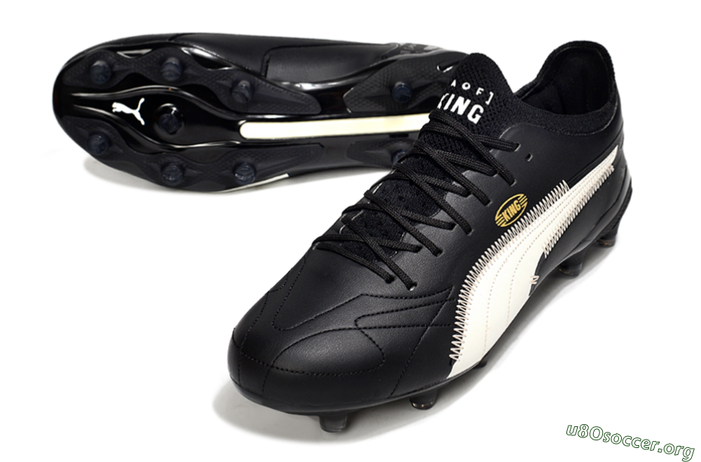 AOF x Puma King Ultimate FG Football Boots - Black/White 0