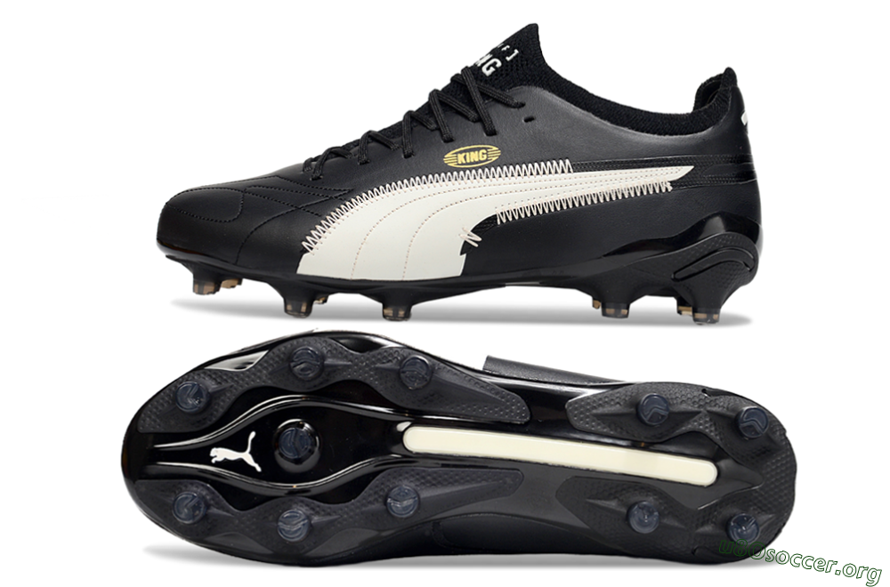 AOF x Puma King Ultimate FG Football Boots - Black/White 1