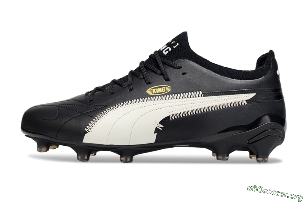 AOF x Puma King Ultimate FG Football Boots - Black/White 3