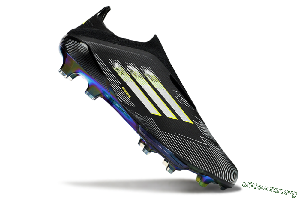 Adidas F50+ Elite Lightstrike Pro Laceless FG Football Boots - Black/Silver/Gold 4