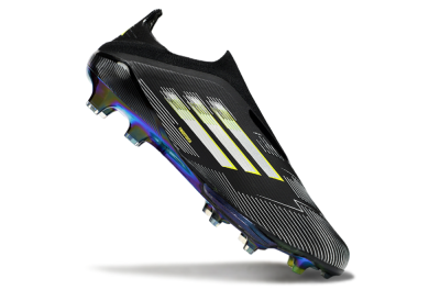 Adidas F50+ Elite Lightstrike Pro Laceless FG Football Boots - Black/Silver/Gold