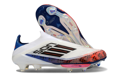 Son x Adidas F50+ Elite Lightstrike Pro Laceless FG Football Boots - White/Black/Blue